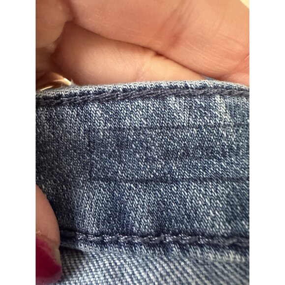 Vineyard Vines Jeans Women’s 4 Cropped Distressed Raw Hem Medium Blue Some Wear - Picture 15 of 16